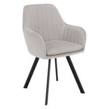 Kondela Design fotel, bézses szürke Velvet szövet, AURIL bútor