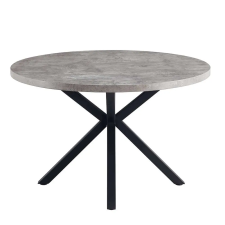 Kondela Étkezőasztal, beton/fekete, átmérő 120 cm, MEDOR bútor
