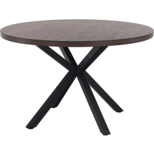 Kondela Étkezőasztal, sötét tölgy/fekete, átmérő 120 cm, MEDOR bútor