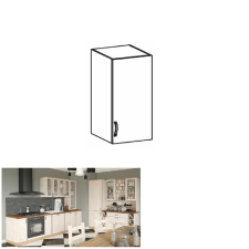 Kondela Felsőszekrény, fehér/sosna északi, jobbos, ROYAL G40 bútor