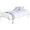 Kondela Fém kanapé - egyszemélyes ágy, fehér, 90x200, ROZALI