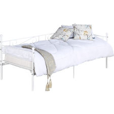 Kondela Fém kanapé - egyszemélyes ágy, fehér, 90x200, ROZALI bútor