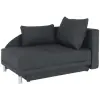 Kondela Kinyitható kanapé, szürke-fekete szövet, jobbos, LAUREL