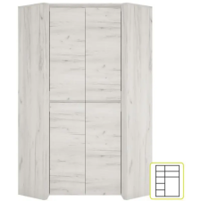 Kondela sarokszekrény typ 21, fehér craft, ANGEL bútor