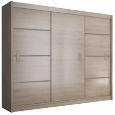 Kondela Szekrény tolóajtóval, tölgy sonoma/szürke, MERINA 250 bútor