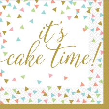  Konfetti Cake Time szalvéta 36 db-os 33x33 cm papírárú, csomagoló és tárolóeszköz