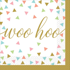 Konfetti Woo Hoo szalvéta 36 db-os 25x25 cm party kellék