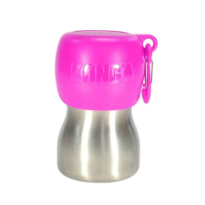 KONG H2O  rozsdamentes acél palack rózsaszín tetővel 255 ml kutya itató vizespalack kutyatál