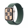 Könnyűfém tokozású Apple Watch SE GPS holdfény színben, sportos szíjjal hegyi tó árnyalatban