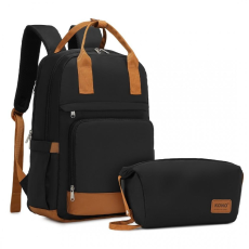 KoNo Multi-Compartment Laptop Hátizsák – fekete-barna