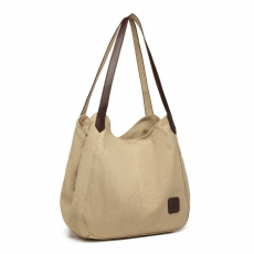 KoNo textil vászon nagy válltáska L - khaki