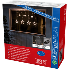 Konstsmide LED fényfüzér 3 kicsi és 4 nagy csillag karácsonyfa izzósor