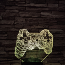 Kontroller 7 színű 3D led lámpa világítás