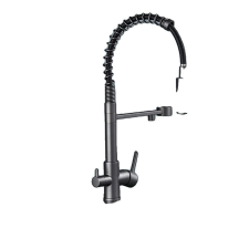  Konyhai csaptelep, 3 mód, fedélzeti felszerelés, Fegyverszürke csaptelep