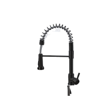  Konyhai csaptelep, rozsdamentes acél, kortárs kialakítás, fekete, G1/2 csaptelep