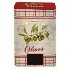 Konyhai fémdoboz 12,5x9x17,5cm, Olives papírárú, csomagoló és tárolóeszköz