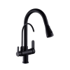  Konyhai mosogató csaptelep, Blackswan, M185 típus, tisztított víz kimenettel és szünet gombbal, matt fekete modell, 41 cm