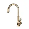  Konyhai mosogató csaptelep, Blackswan, M91 típus 2 üzemmóddal, fényes arany modell, mérete 42 cm