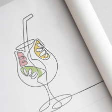 Konyhai öntapadós tapéta-koktél 200x75 cm tapéta, díszléc és más dekoráció