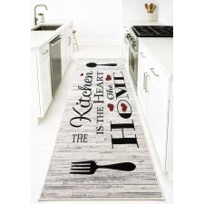  Konyhai szőnyeg Gusto 80x200cm Fehér-Fekete Szíves lakástextília