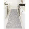  Konyhai szőnyeg Lux Mat 65x200cm Rombusz mintás Szürke-Fehér
