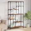  Könyvespolc 5 szintes 99 x 35,5 x 176 cm Szerelt Fa Antik Fa