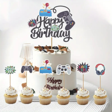  Konzol Happy Birthday 13 db/csomag papír tortabeszúró,tortadísz sütés és főzés