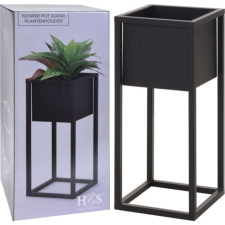 Koopman H&S Collection fekete fém virágcserép állványon 50 cm kerti tárolás
