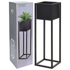 Koopman H&s collection fekete fém virágcserép állványon 70 cm kerti tárolás
