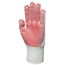  Kopásálló pirospettyes kesztyű 8-as