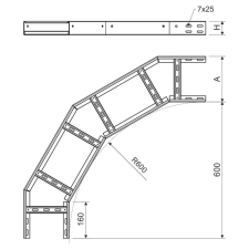 Kopos KLOBH 85X300 S Vízszintes kanyar idom villanyszerelés