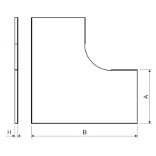 Kopos VO 90X75 F Fedél sarokidom 90° tüzihorganyzott villanyszerelés