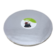 Kör alakú Tortadob - Ezüst (25 cm) Virágmintával sütés és főzés