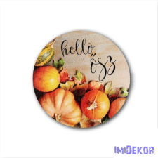Kör fa tábla őszi 13 cm - Hello Ősz-Csendélet dekorációs kellék