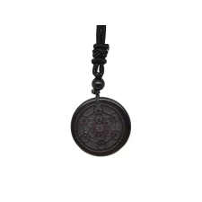 Kör metatron obszidián medál zsinóron 3,5cm medál