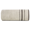  Koral pamut törölköző jacquard csíkos szegéllyel Bézs 50x90 cm