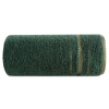  Koral pamut törölköző jacquard csíkos szegéllyel Sötétzöld 30x50 cm