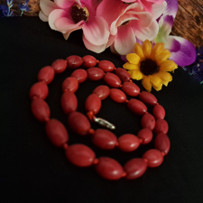  Korall gyöngysor , a bőség és a szerencse köve nyaklánc