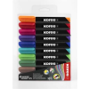 KORES Alkoholos marker, 3-5 mm, kúpos,  "K-Marker", 10 különböző szín