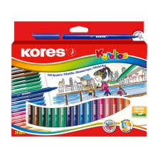 KORES Filctoll készlet, kimosható, Korellos, 24 különböző szín filctoll, marker