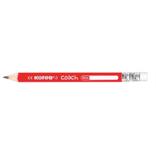 KORES Grafitceruza radírral, HB, háromszögletű, jumbo, KORES "Coach" ceruza