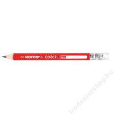 KORES Grafitceruza radírral, HB, háromszögletű, vastag, KORES Coach (IK92531) ceruza