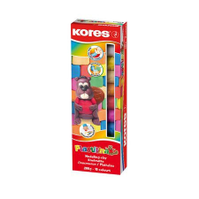 KORES Gyurma, 200 g, 10 pasztell szín, KORES &quot;PLASTILINA&quot; gyurma