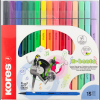 KORES K-Beats, közepes hegy - 15 színből álló készlet (29215)