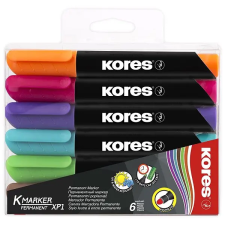 KORES K-MARKER tartós, erős - 6 színből álló készlet filctoll, marker