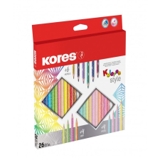 KORES Kolores Style színes ceruza készlet 26 különböző szín (93320) (kor93320) színes ceruza