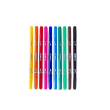 KORES Korellos 2in1 Filctoll készlet - Vegyes színek (10 db / csomag) (29021) filctoll, marker