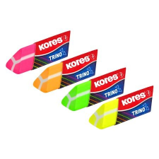 KORES Radír, KORES "Trino", vegyes neon színek radír