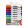 KORES Tábla- és flipchart marker készlet, 1-3 mm, kúpos, KORES  K-Marker , 10 külömböző szín