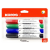 KORES Tábla- és flipchart marker készlet, kúpos, KORES "Eco K-Marker", 4 különböző szín